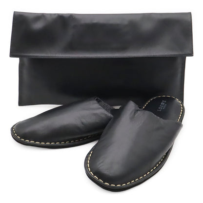Loewe Slippers Room Shoes Indoor Leather Black 39