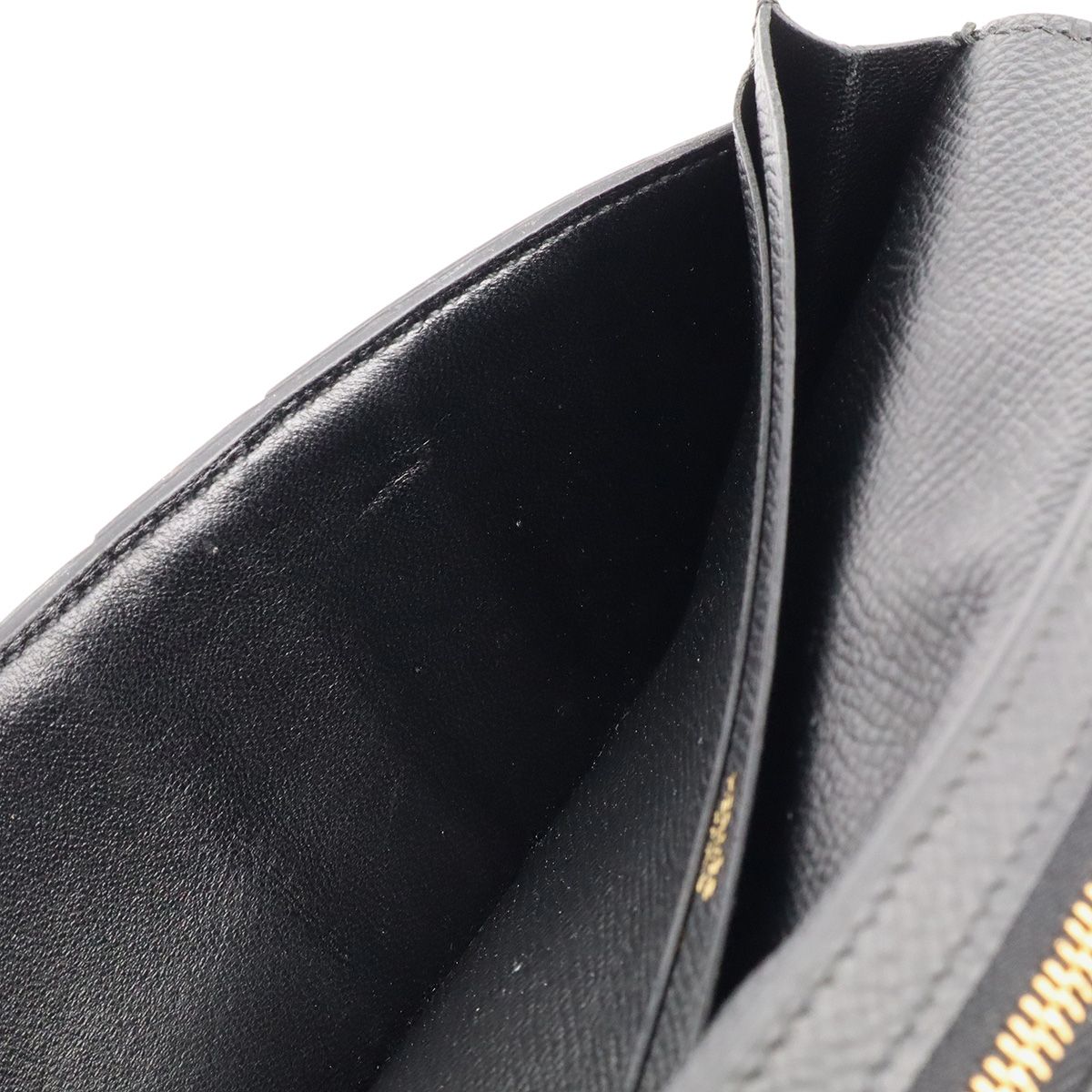 Hermes Bearn Soufflet Wallet Bifold Veau Epsom Black Gold — view 7