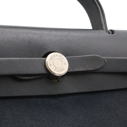 Hermes Herbag PM 2-Way Shoulder Bag Toile Officier H Black Natural — view 7