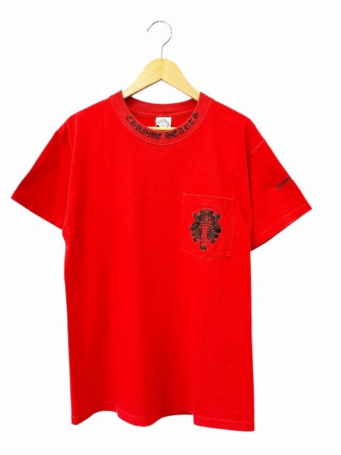 Chrome Hearts Vintage Neck Logo Dagger Short Sleeve T-Shirt Pocket M