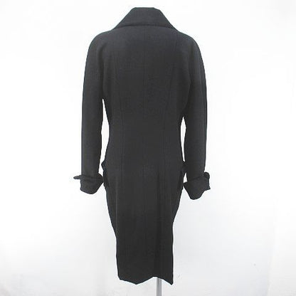 Fendi Vintage Long Coat Black Roll Up Pocket Lining 44 — view 2