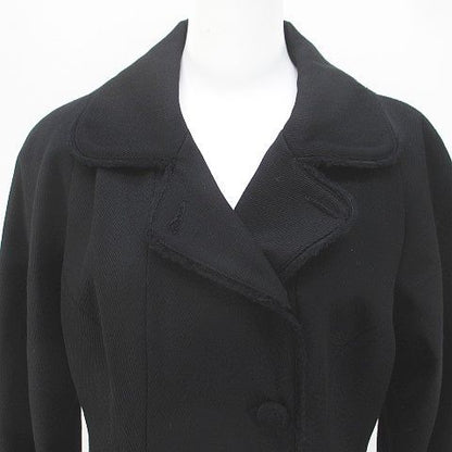 Fendi Vintage Long Coat Black Roll Up Pocket Lining 44 — view 5