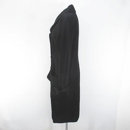 Fendi Vintage Long Coat Black Roll Up Pocket Lining 44 — view 4