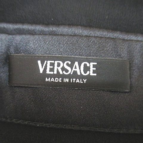 Versace Medusa Button Shirt Blouse Silk Black Sheer 36 — view 3