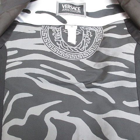Versace Jeans Couture Medusa Zebra Pattern Vest Gilet Black Lining M — view 5