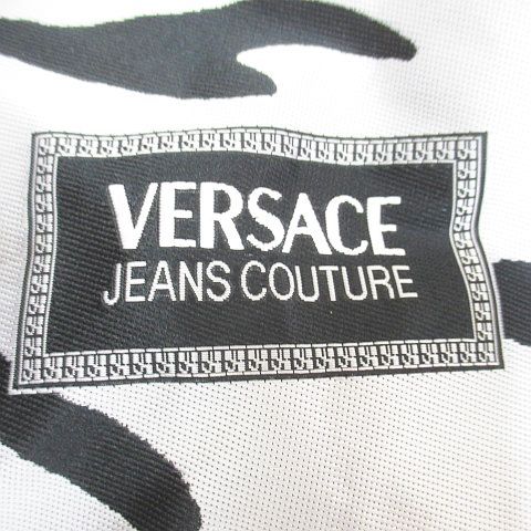 Versace Jeans Couture Medusa Zebra Pattern Vest Gilet Black Lining M — view 3