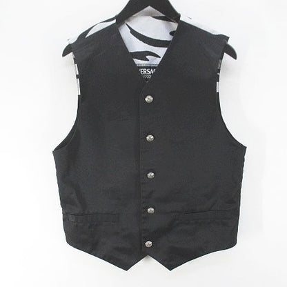 Versace Jeans Couture Medusa Zebra Pattern Vest Gilet Black Lining M — view 2
