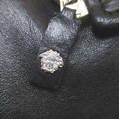 Versace Gianni Leather Jacket Rider's Black Zip-up Pocket Embroidery Lining 50 — view 8