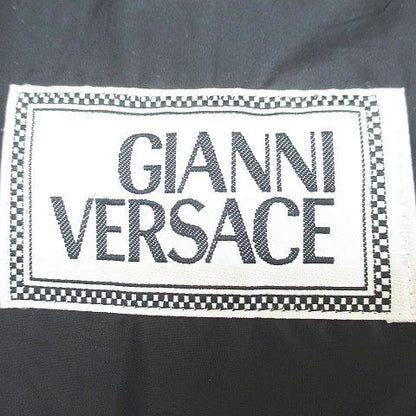 Versace Gianni Leather Jacket Rider's Black Zip-up Pocket Embroidery Lining 50 — view 3