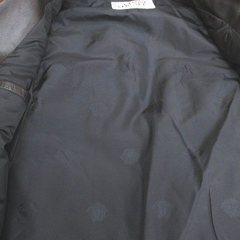 Versace Gianni Leather Jacket Rider's Black Zip-up Pocket Embroidery Lining 50 — view 6