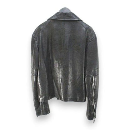 Versace Gianni Leather Jacket Rider's Black Zip-up Pocket Embroidery Lining 50 — view 2