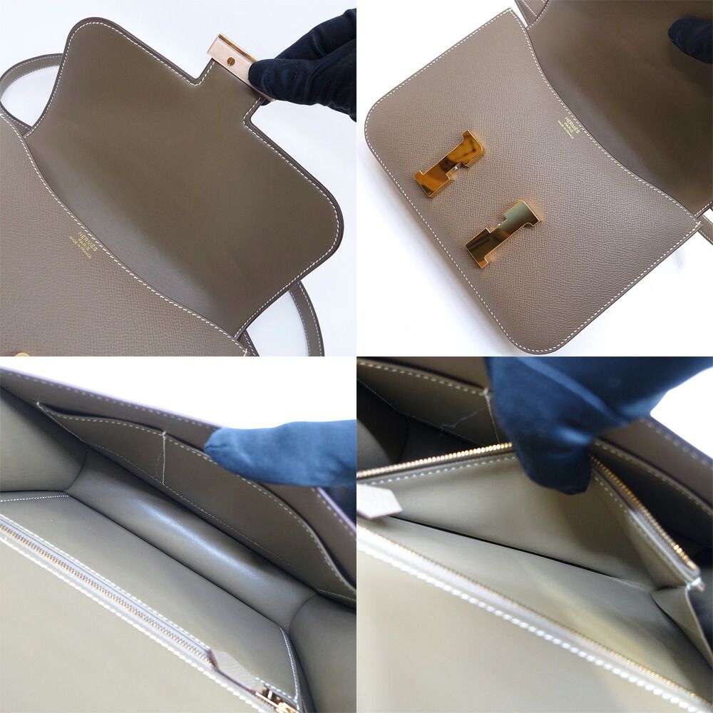 Hermes Constance 1 24 Miroir Etoupe Epsom PG Shoulder Bag — view 6