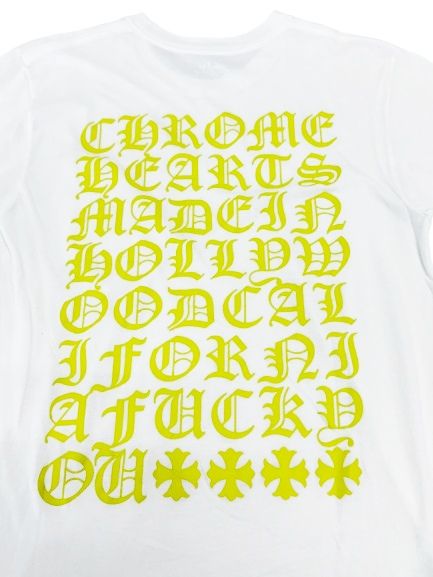 Chrome Hearts T-Shirt Neon CH Horseshoe Pocket Short Sleeve White M — view 7