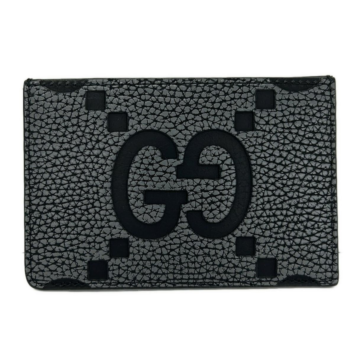 Gucci Card Case Maxi GG Black Leather