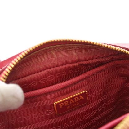 Prada Saffiano Fiocco Ribbon Mini Shoulder Bag Posiette Leather Pink — view 8