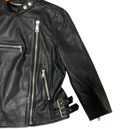 Dolce & Gabbana Lambskin Double Rider's Jacket Black — view 3