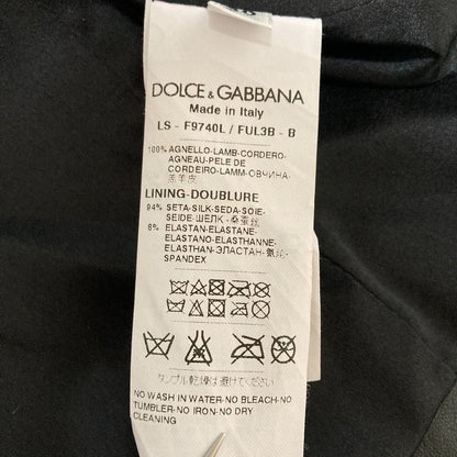 Dolce & Gabbana Lambskin Double Rider's Jacket Black — view 8