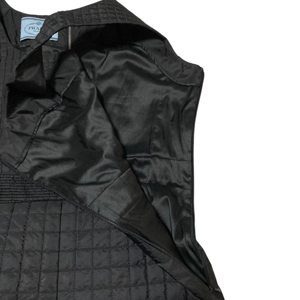 Prada Quilted Sleeveless Dress Black — view 4