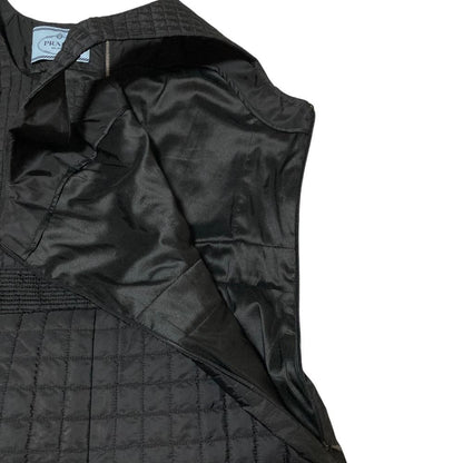 Prada Quilted Sleeveless Dress Black — view 4