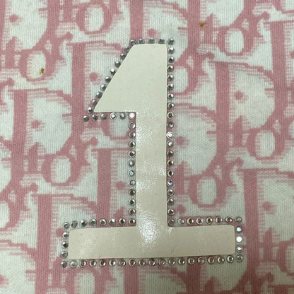 Dior Galliano Era Numbering Trotter Print Tank Top Pink 40 — view 3