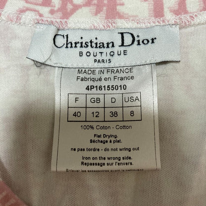 Dior Galliano Era Numbering Trotter Print Tank Top Pink 40 — view 5