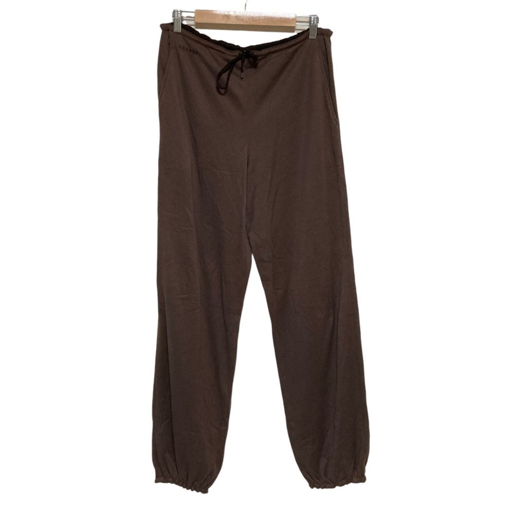 Hermes Silk Easy Pants Dark Brown 38