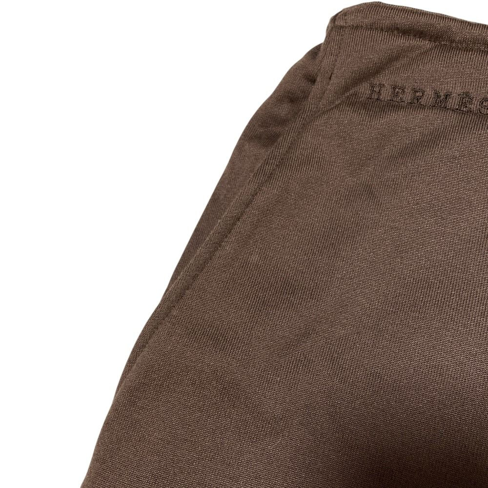 Hermes Silk Easy Pants Dark Brown 38 — view 8