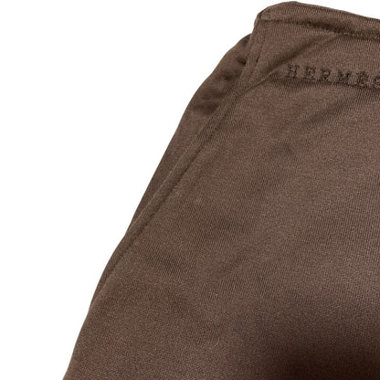 Hermes Silk Easy Pants Dark Brown 38 — view 8
