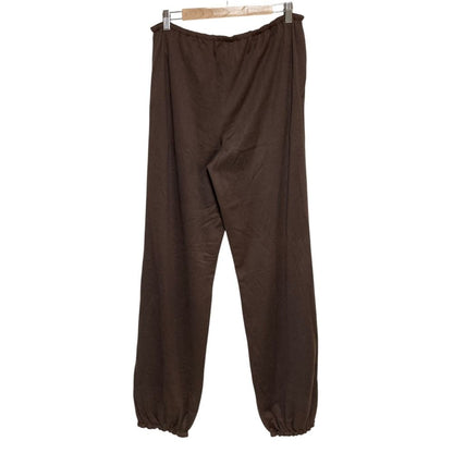 Hermes Silk Easy Pants Dark Brown 38 — view 2