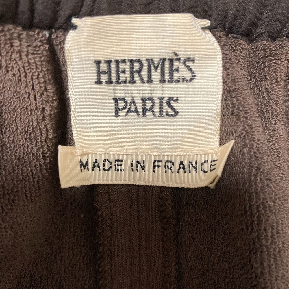 Hermes Silk Easy Pants Dark Brown 38 — view 5