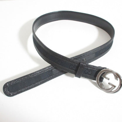 Gucci Interlocking G GG Canvas Belt 80 Black — view 2