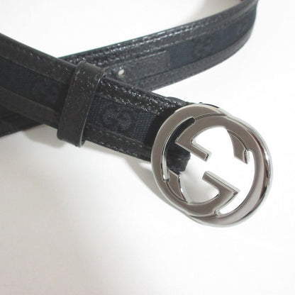 Gucci Interlocking G GG Canvas Belt 80 Black — view 3