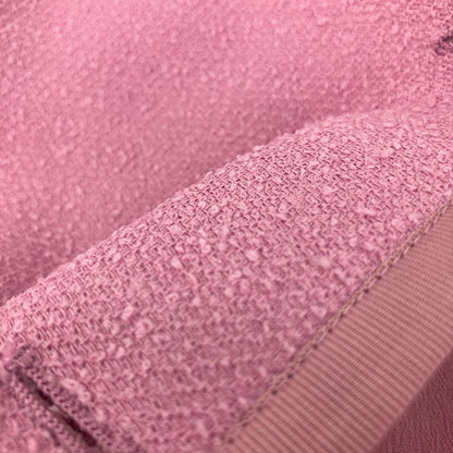 Dior CD Pearl Button Collarless Cropped Jacket Pink — view 8