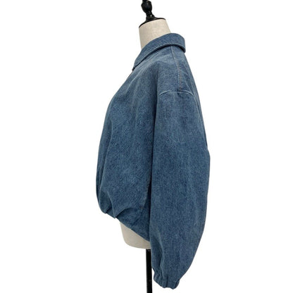 Loewe Drape Logo Jacket Denim Indigo Blue 40 — view 3