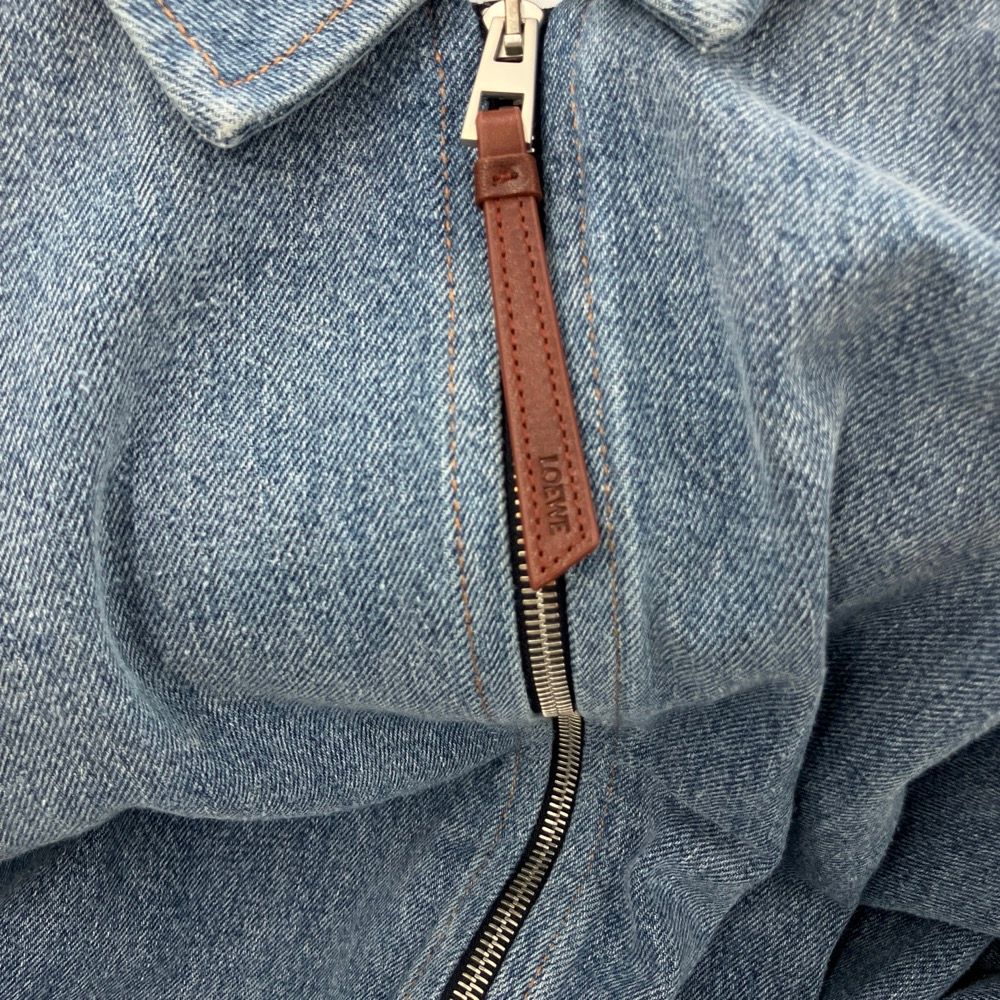 Loewe Drape Logo Jacket Denim Indigo Blue 40 — view 5