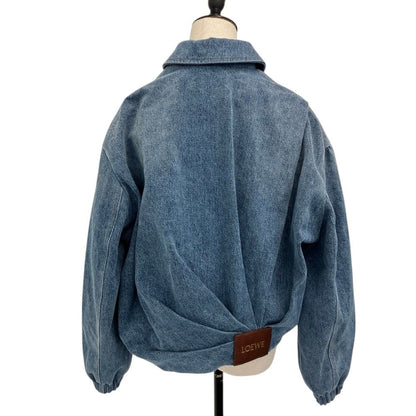 Loewe Drape Logo Jacket Denim Indigo Blue 40 — view 2