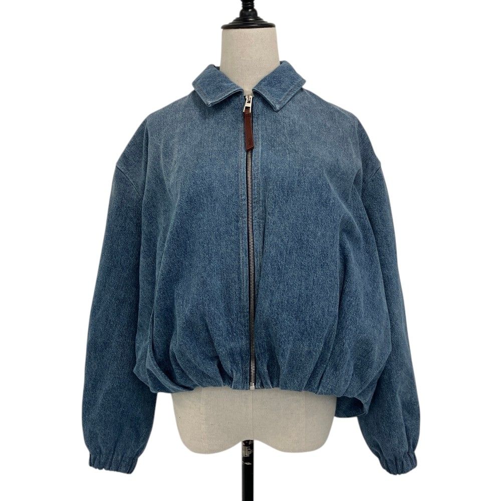 Loewe Drape Logo Jacket Denim Indigo Blue 40