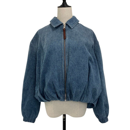 Loewe Drape Logo Jacket Denim Indigo Blue 40