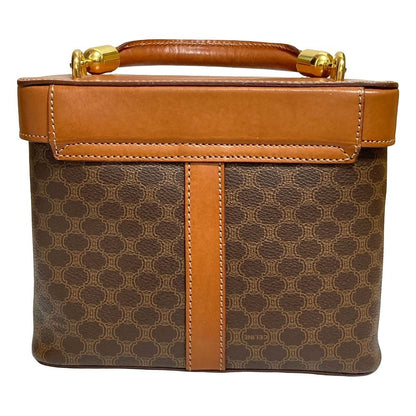 Celine Leather Macadam Vanity Shoulder Bag Brown — view 2