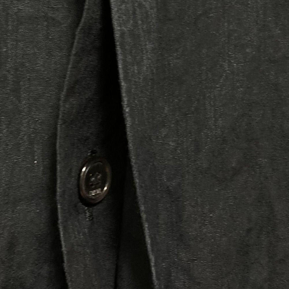 Dior Homme Oblique Jacquard Long Sleeve Cotton Shirt 39 Black — view 8