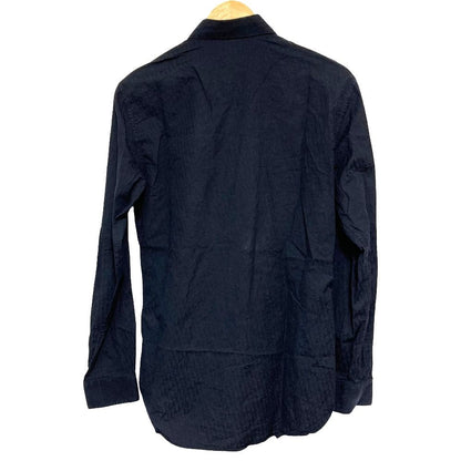 Dior Homme Oblique Jacquard Long Sleeve Cotton Shirt 39 Black — view 2