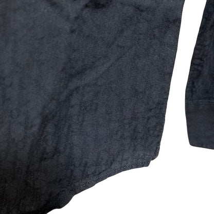 Dior Homme Oblique Jacquard Long Sleeve Cotton Shirt 39 Black — view 7