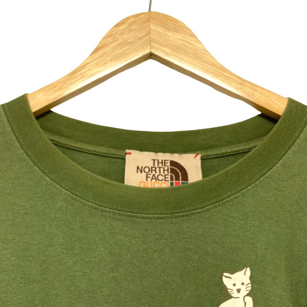 Gucci the North Face Collaboration Logo Cat T-Shirt Green S — view 5