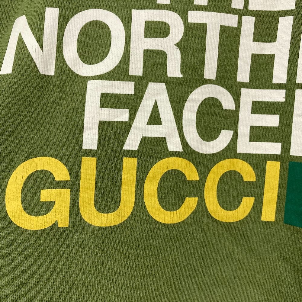 Gucci the North Face Collaboration Logo Cat T-Shirt Green S — view 4