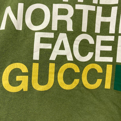 Gucci the North Face Collaboration Logo Cat T-Shirt Green S — view 4