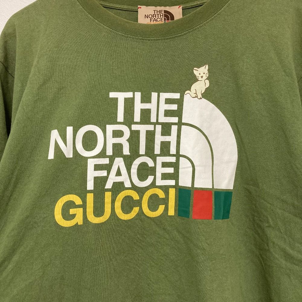 Gucci the North Face Collaboration Logo Cat T-Shirt Green S — view 3