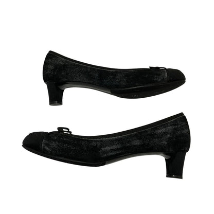 Chanel Processing CC Logo Ribbon Pumps C Black Heel — view 8