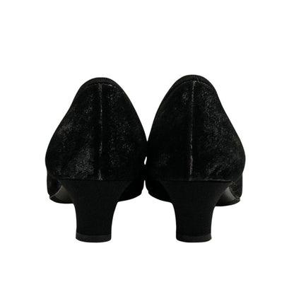Chanel Processing CC Logo Ribbon Pumps C Black Heel — view 3