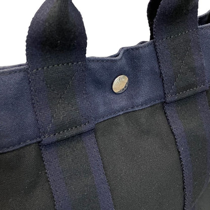 Hermes Fourre Tout PM Canvas Tote Bag Navy — view 7