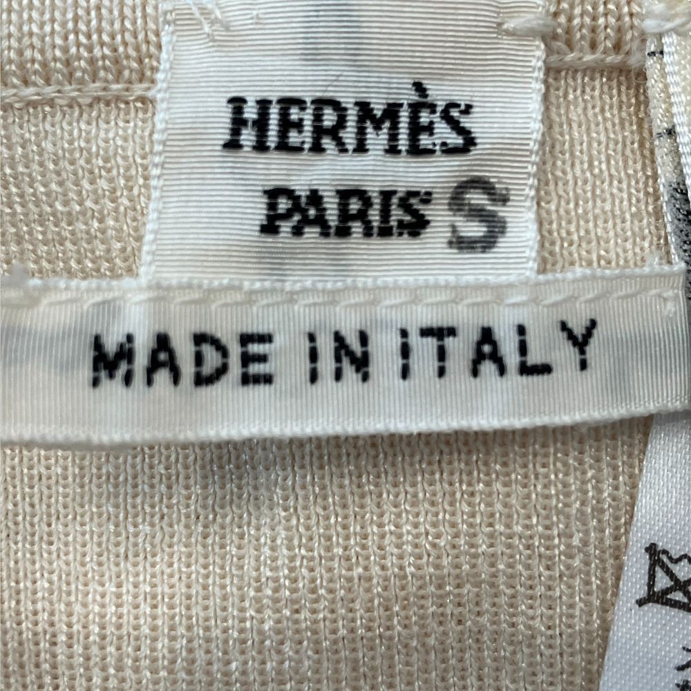 Hermes Twillaine Knit Top Ivory Sweater — view 8